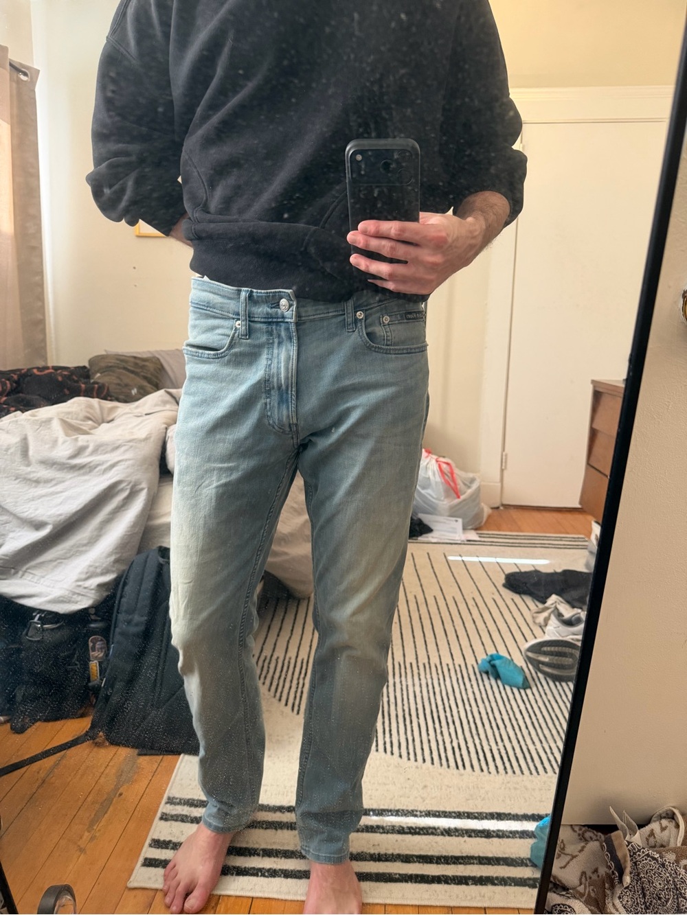 Calvin Klein Light Blue Slim Straight Jeans